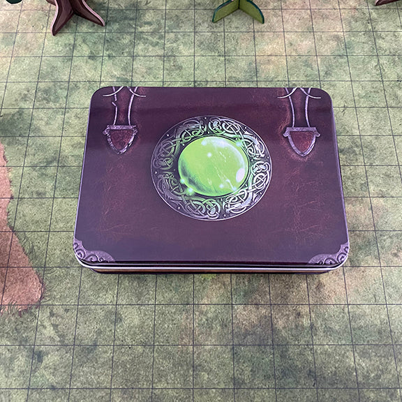 Wizard's Grimoire Metal Dice Case