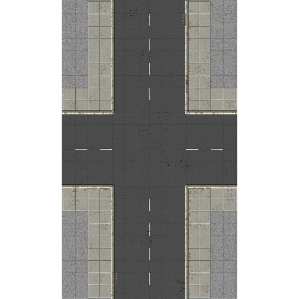 RatMat Battle Map City Intersection (14x24)