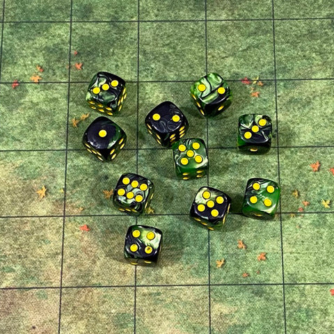 Orc Fury D6 Dice 12mm (set of 10)