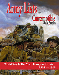Army List 1: The Main European Front 1914-1918 (Softcover version)